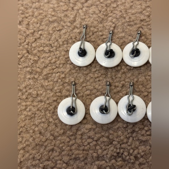 White Vintage Anchor Button With Shank Acrylic Lot Of 14 - Picture 11 of 12